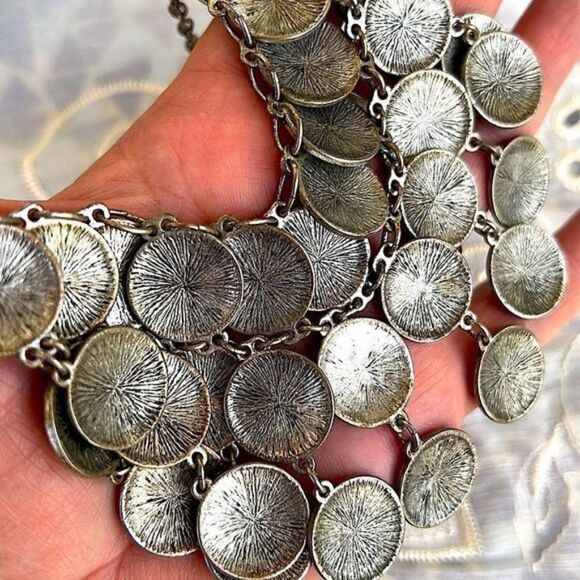 Vintage Ethnic “Coin” Bib Necklace - Picture 5 of 7